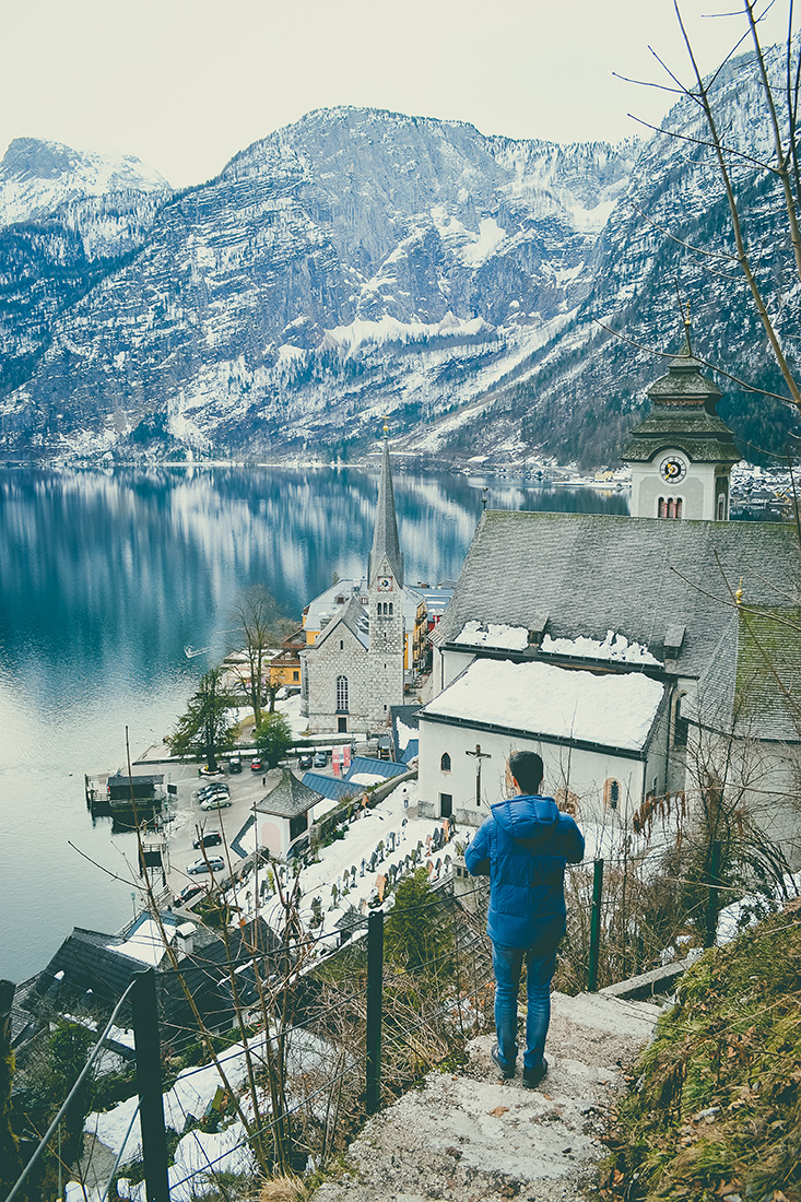 Vue sur le village de Hallstatt