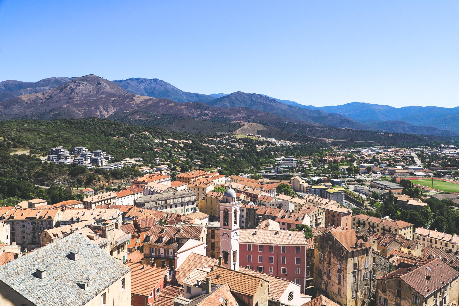 Ville de Corte en Corse