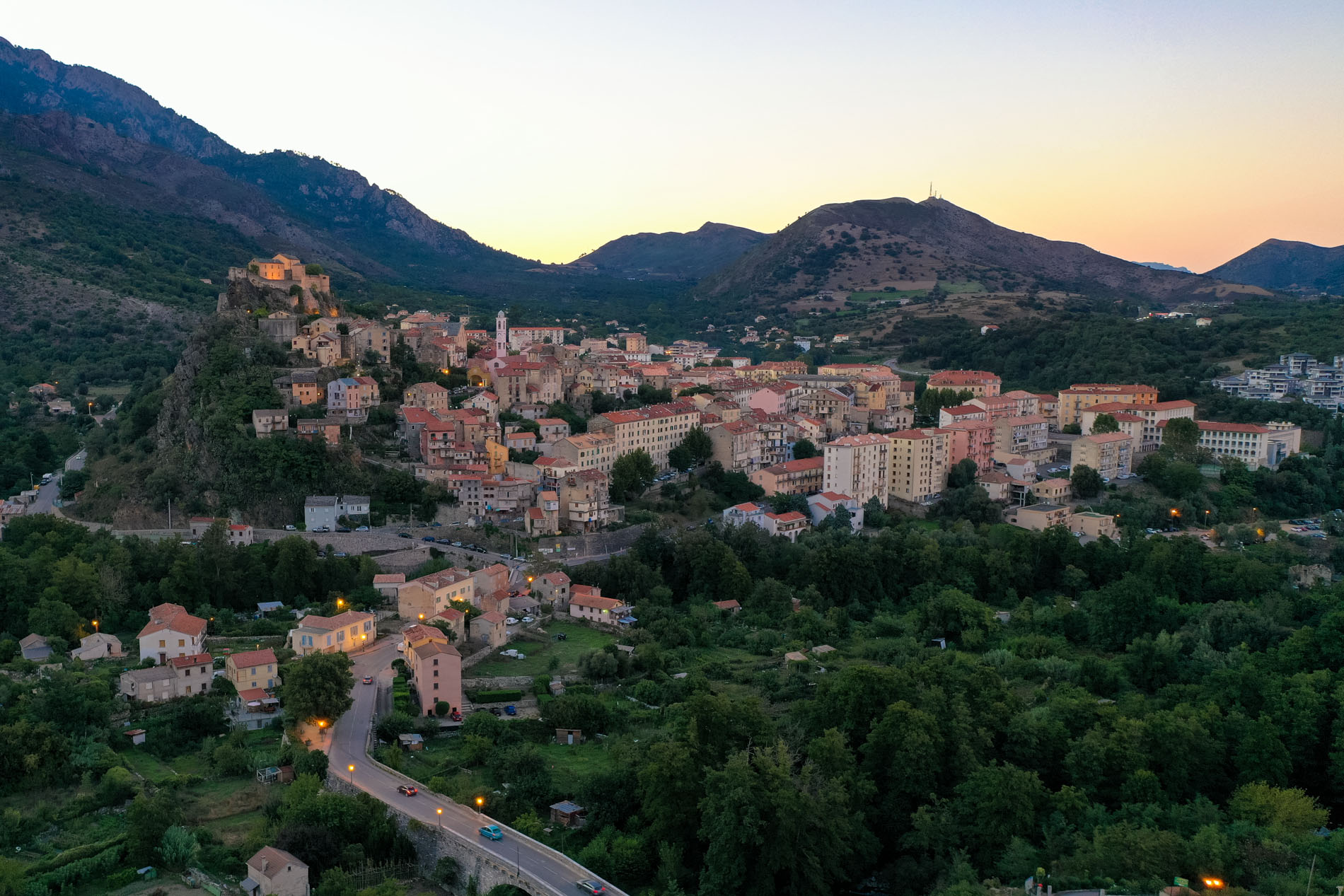 Vue sur Corte, Corse