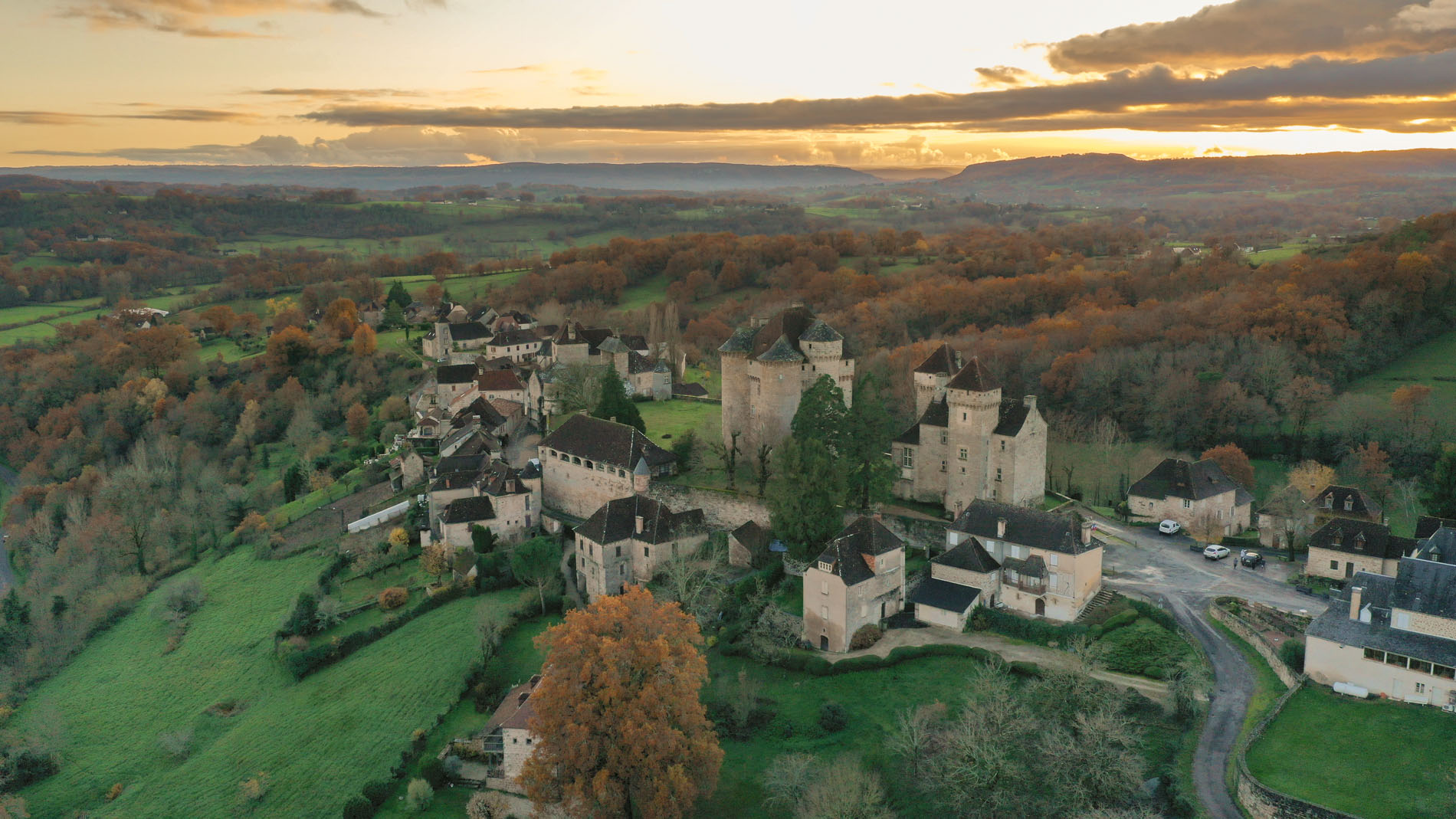 Coucher de soleil Curemonte Correze