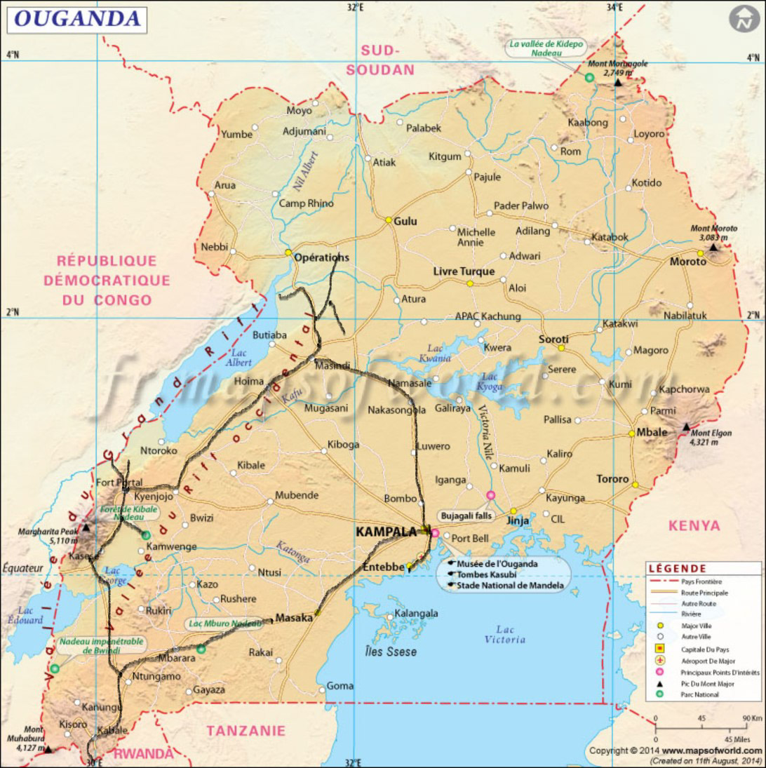 Carte-voyage-en-Ouganda