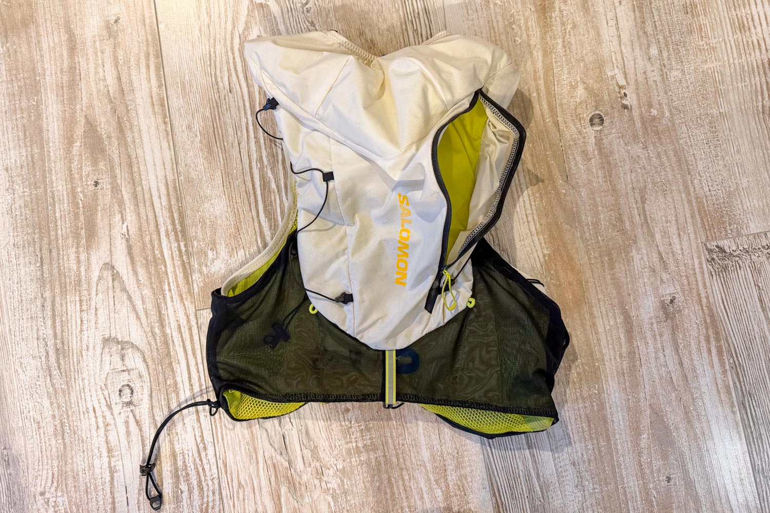 Vue du dos du gilet Salomon.