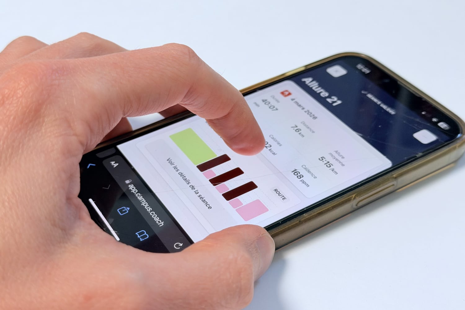 L'entraînement proposé par Campus Coach pour s'exporter pour se télécharger sur votre montre connectée.